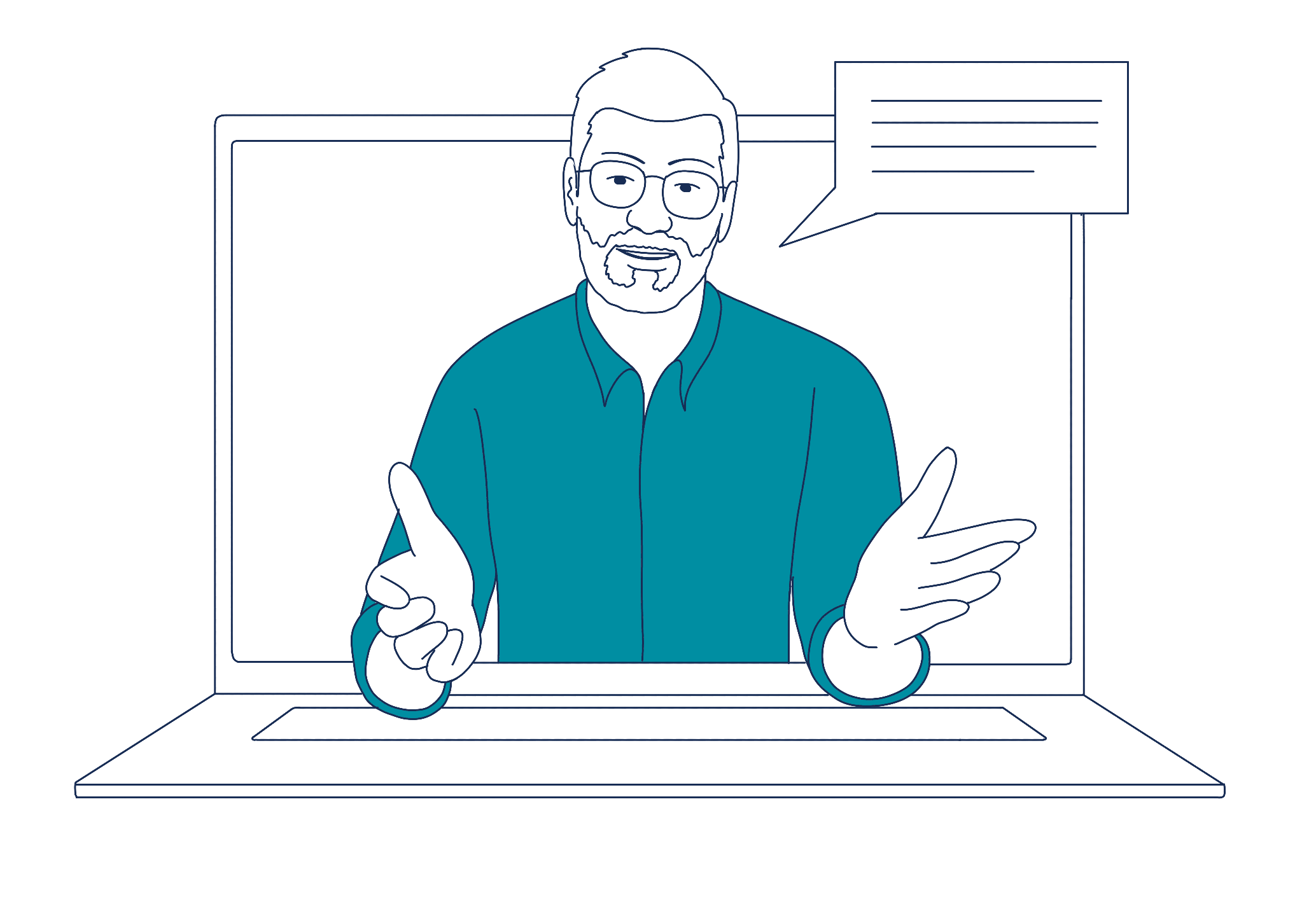 man in laptop