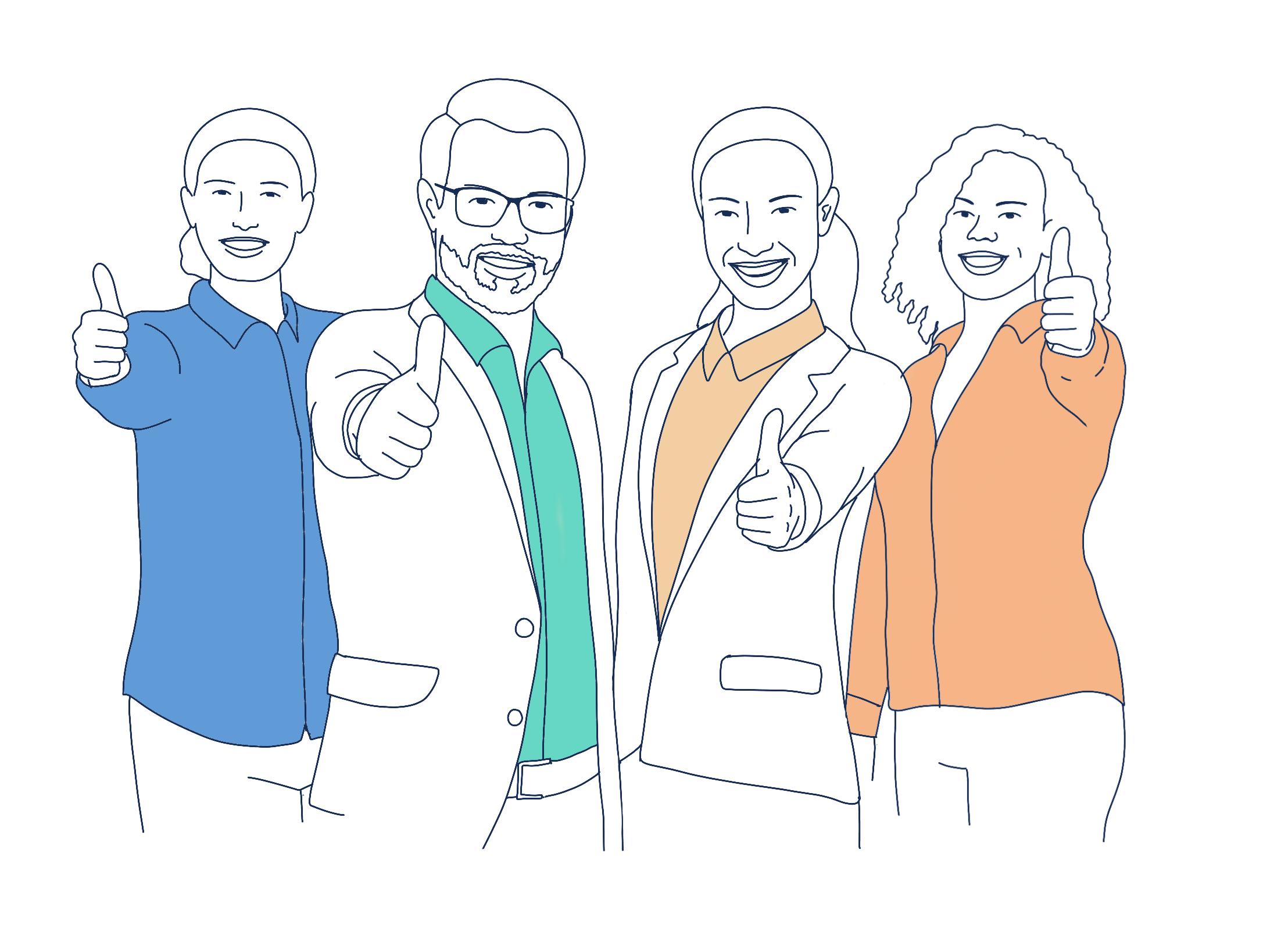 people giving thumbs up